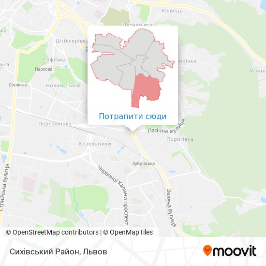 Карта Сихівський Район