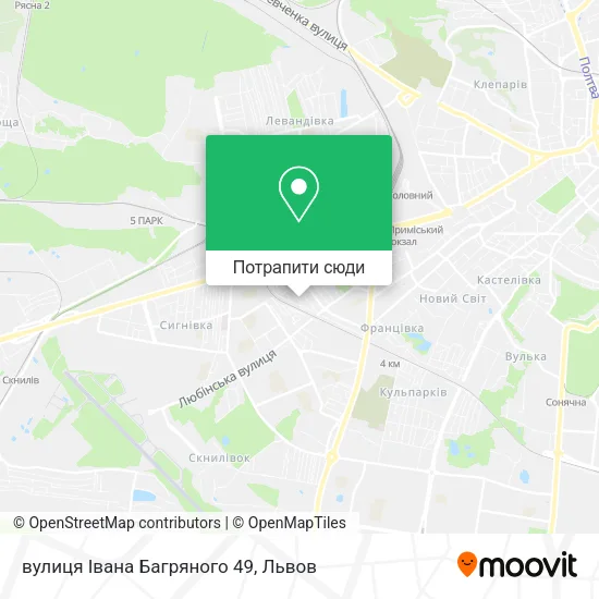 Карта вулиця Івана Багряного 49