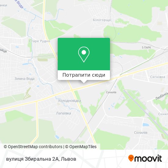 Карта вулиця Збиральна 2А