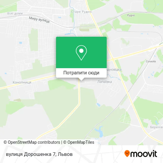 Карта вулиця Дорошенка 7
