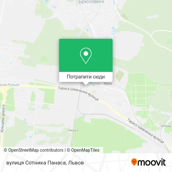 Карта вулиця Сотника Панаса