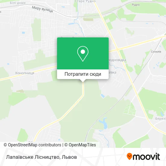 Карта Лапаївське Лісництво