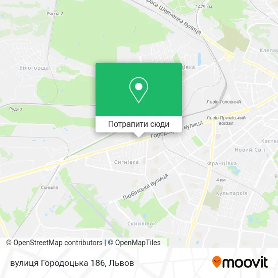 Карта вулиця Городоцька 186