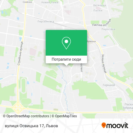 Карта вулиця Освицька 17