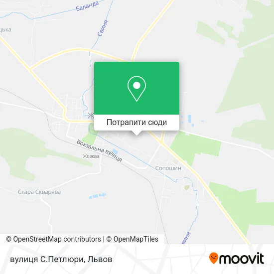 Карта вулиця С.Петлюри