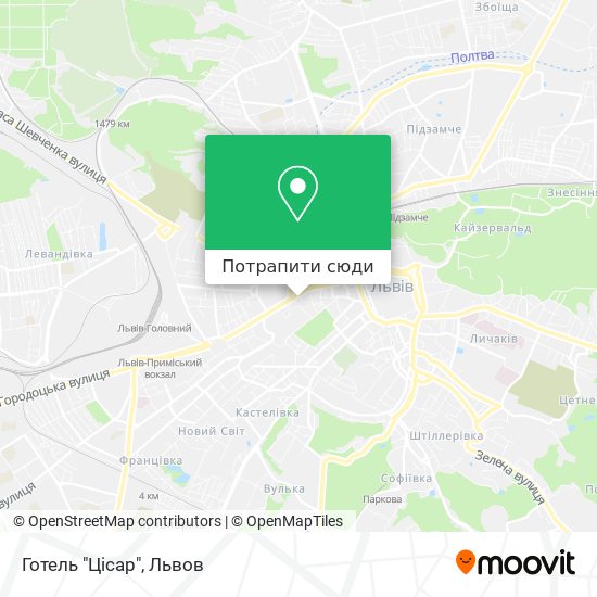 Карта Готель "Цісар"
