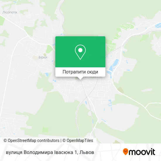 Карта вулиця Володимира Івасюка 1