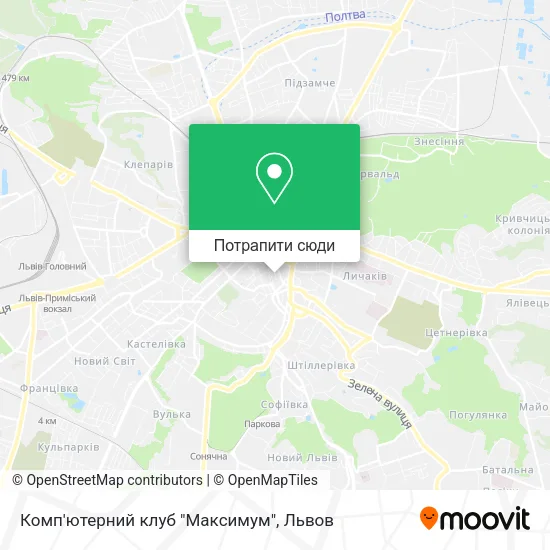 Карта Комп'ютерний клуб "Максимум"