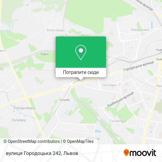 Карта вулиця Городоцька 242