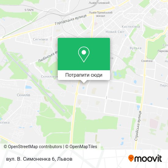Карта вул. В. Симоненка 6
