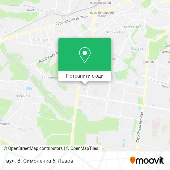 Карта вул. В. Симоненка 6