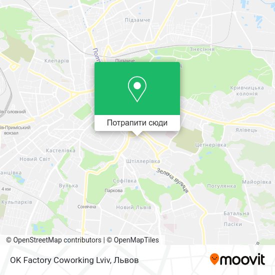 Карта OK Factory Coworking Lviv
