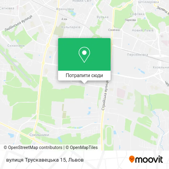 Карта вулиця Трускавецька 15