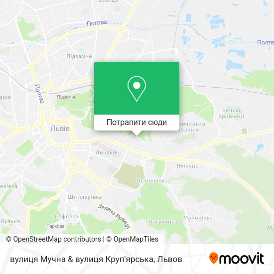 Карта вулиця Мучна & вулиця Круп'ярська