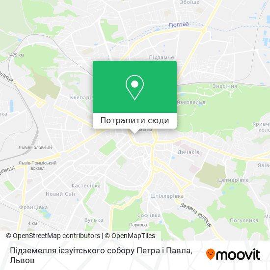 Карта Підземелля ієзуітського собору Петра і Павла