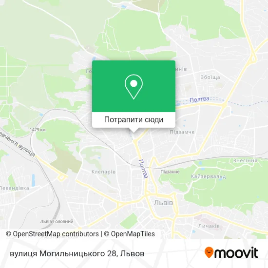 Карта вулиця Могильницького 28