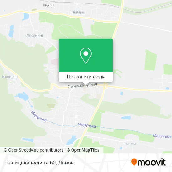 Карта Галицька вулиця 60