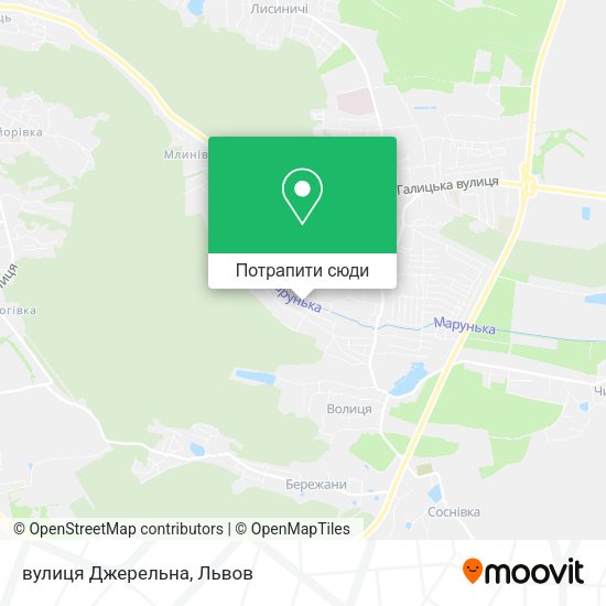 Карта вулиця Джерельна