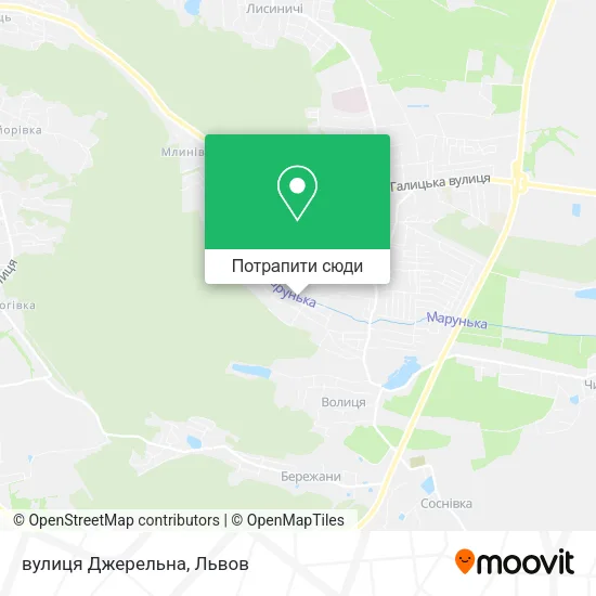 Карта вулиця Джерельна