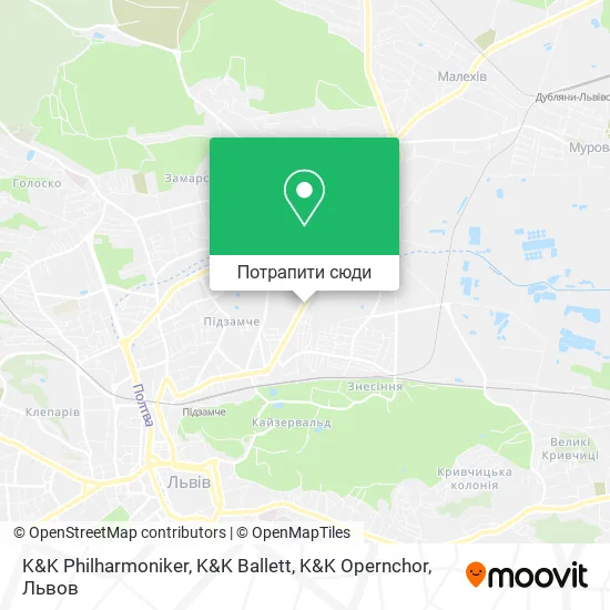 Карта K&K Philharmoniker, K&K Ballett, K&K Opernchor
