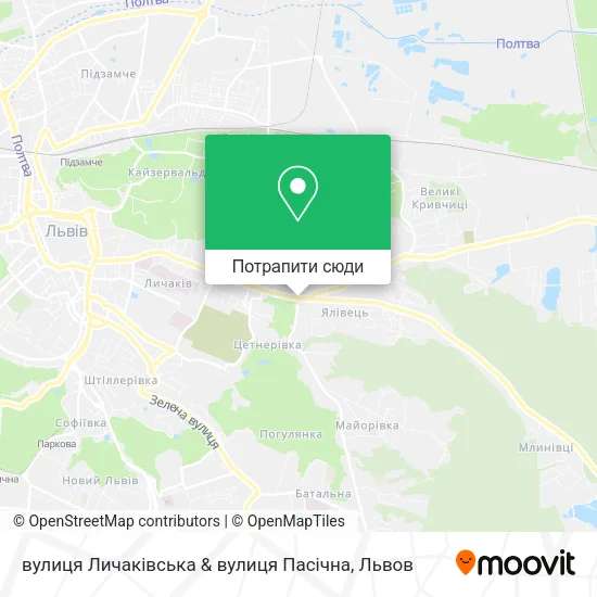 Карта вулиця Личаківська & вулиця Пасічна