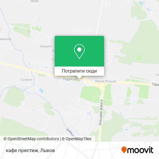 Карта кафе престиж