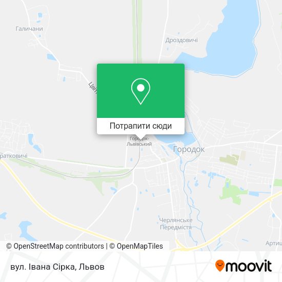 Карта вул. Івана Сірка