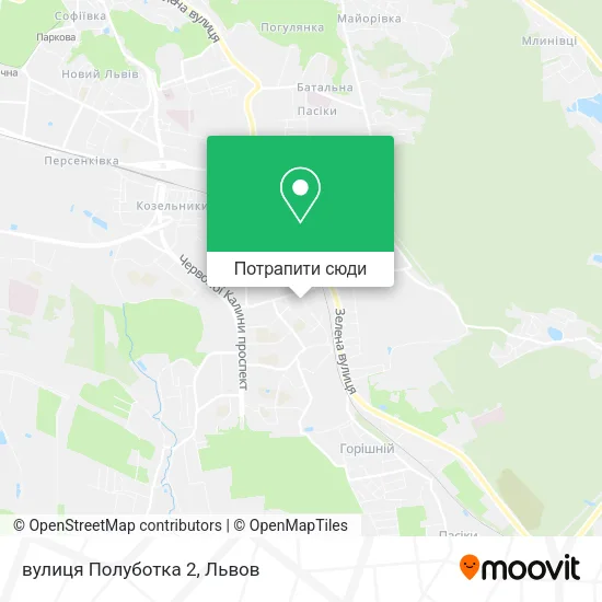 Карта вулиця Полуботка 2