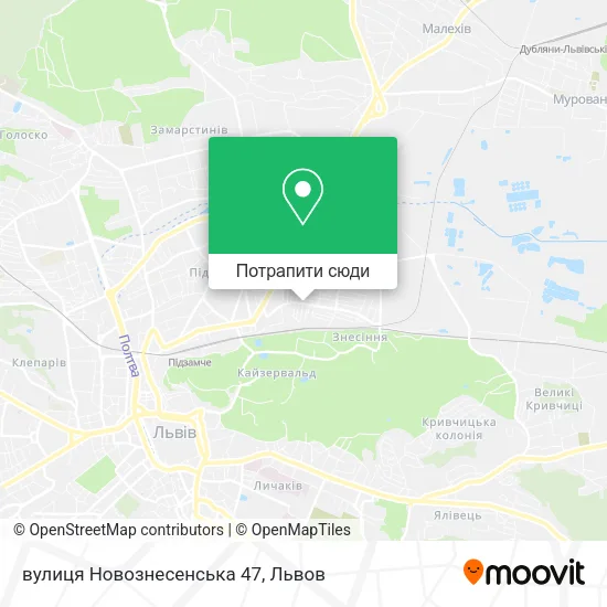 Карта вулиця Новознесенська 47