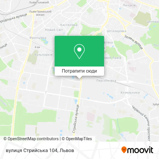 Карта вулиця Стрийська 104