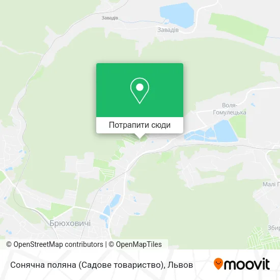 Карта Сонячна поляна (Садове товариство)