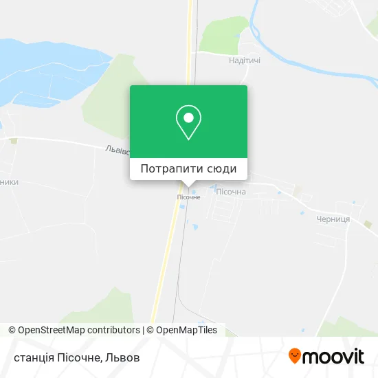Карта станція Пісочне