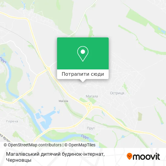 Карта Магалівський дитячий будинок-інтернат