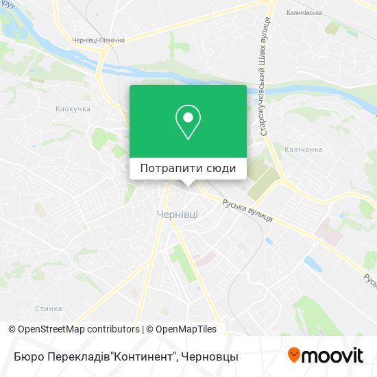 Карта Бюро Перекладiв"Континент"