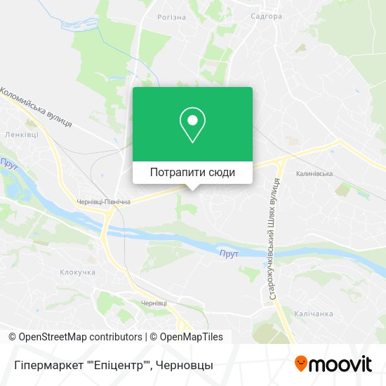 Карта Гіпермаркет ""Епіцентр""