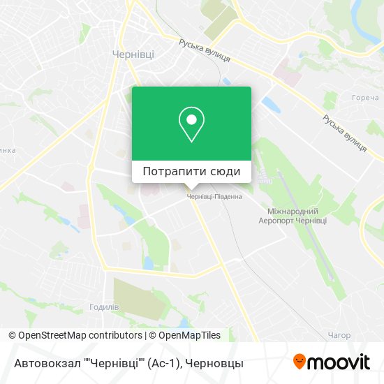 Карта Автовокзал ""Чернівці"" (Ас-1)