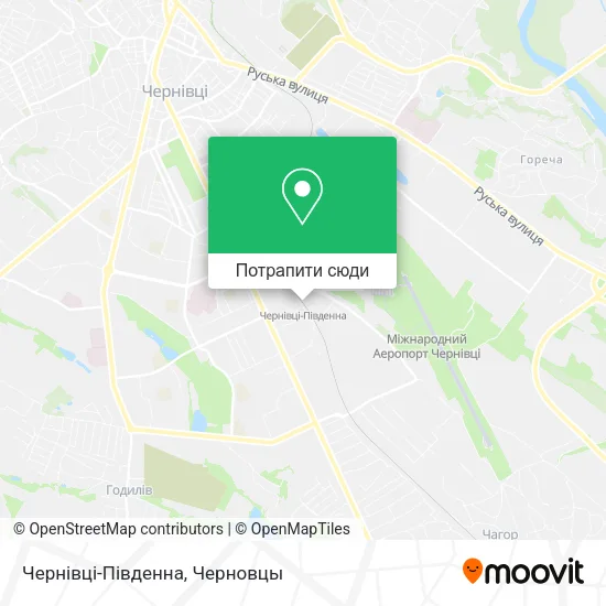 Карта Чернівці-Південна