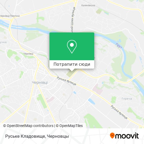 Карта Руське Кладовище
