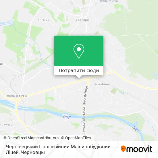 Карта Чернівецький Професійний Машинобудівний Ліцей