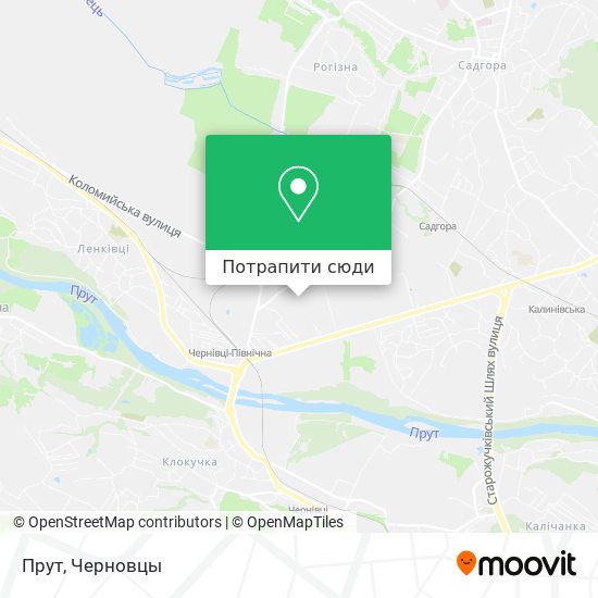 Карта Прут
