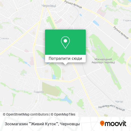 Карта Зоомагазин ""Живий Куток""