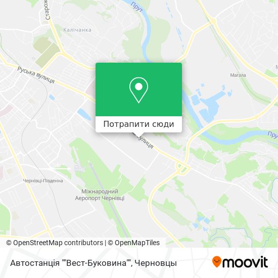 Карта Автостанція ""Вест-Буковина""