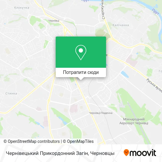 Карта Чернівецький Прикордонний Загін