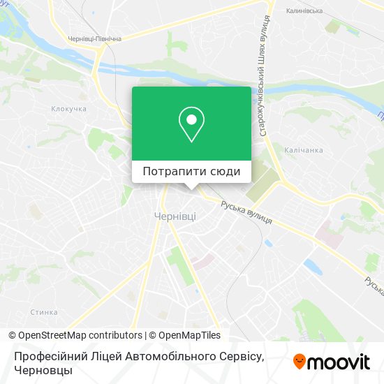 Карта Професійний Ліцей Автомобільного Сервісу