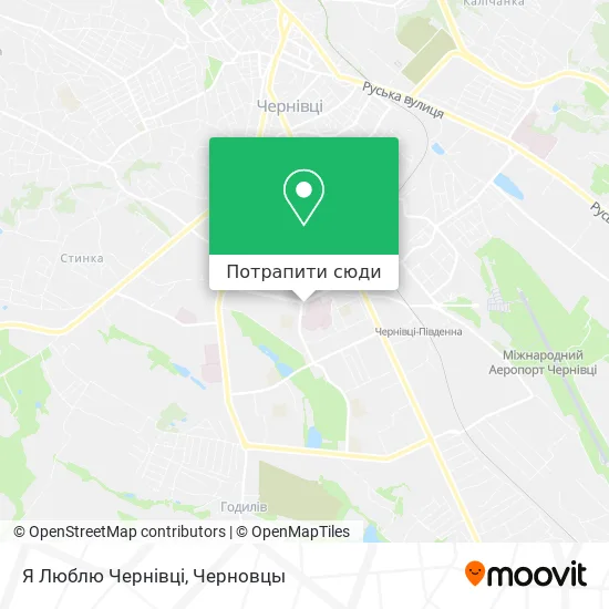 Карта Я Люблю Чернівці