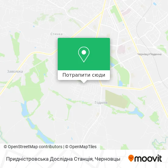 Карта Придністровська Дослідна Станція