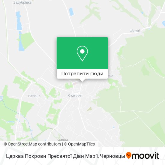 Карта Церква Покрови Пресвятої Діви Марії
