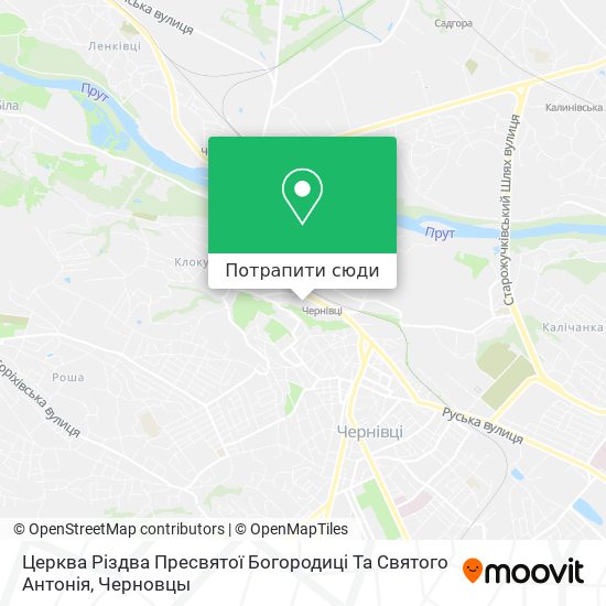 Карта Церква Різдва Пресвятої Богородиці Та Святого Антонія