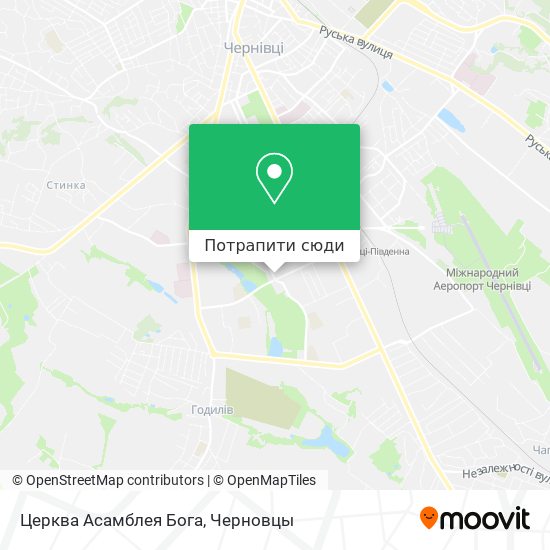 Карта Церква Асамблея Бога
