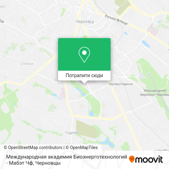 Карта Международная академия Биоэнерготехнологий - Мабэт Чф